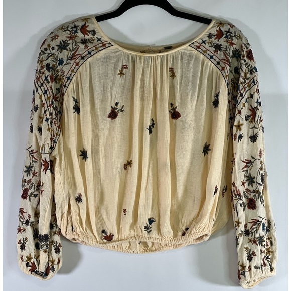 Free People Wild Flowers Embroidered Blouse - Picture 5 of 7